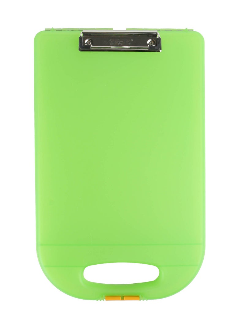 Dexas Clipcase 2 Storage Clipboard with Rounded Handle, Lime Green 16" x 10" - Image 1